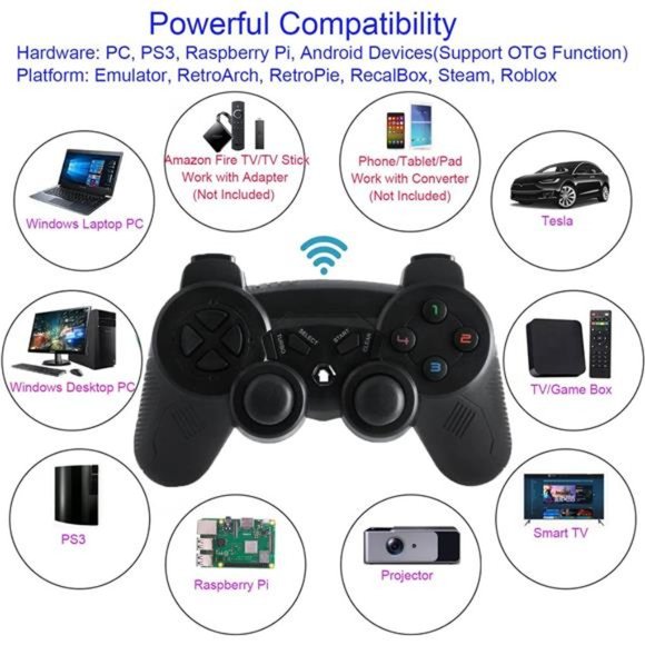 Wireless Game Controller Rechargeable Gaming Joystick Portable Remote Joypad - Picture 2 of 6